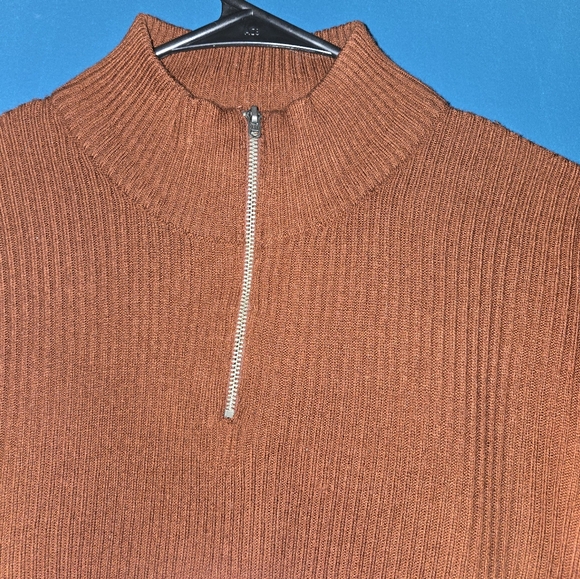 Men's Asos 1/4 Zip Ribbed Acrylic Pullover Sweater,  Size 2XL - Picture 8 of 8